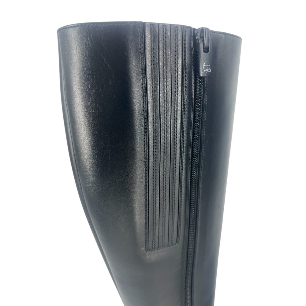 Christian Louboutin Kate Botta 85mm Leather Knee High Boots in Black - Picture 13 of 16